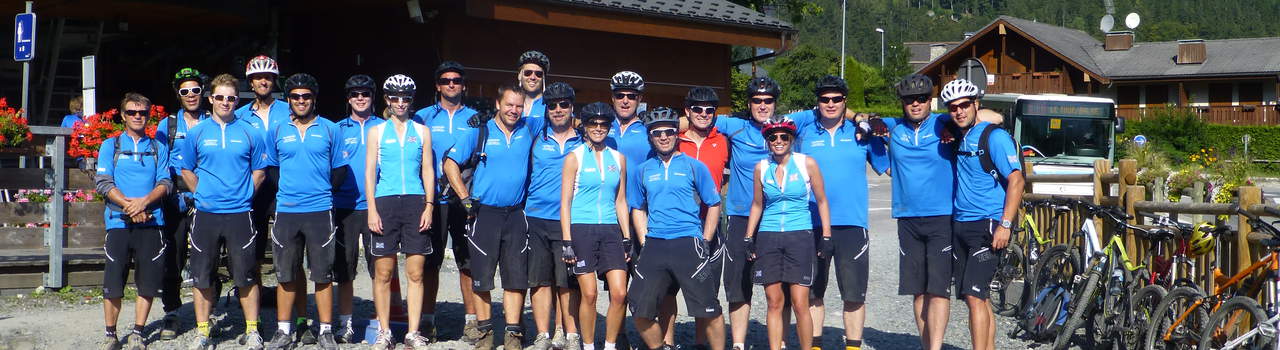 Nomadic's corporate events, such as this mountain biking trip, are becoming almost as popular in the summer as the winter